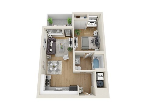Nimbus Floorplan at Sora Apartments, Inglewood