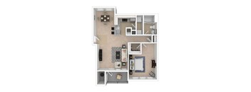 Elm floorplan at Park Place at Van Dorn Apartments, Alexandria, Virginia