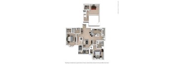 Poplar floorplan at Park Place at Van Dorn Apartments, Alexandria, 22310