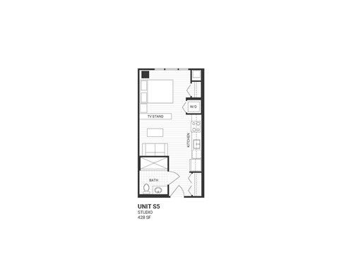 S5 Floorplan at Velaris Living Apartments, Denver, CO, 80205