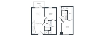 1G-0 Floor Plan at The Vale at the Parks, Washington, 20012  