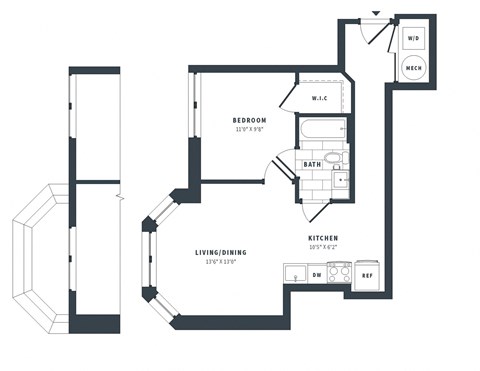1L Floor Plan at The Vale at the Parks, District of Columbia, 20012