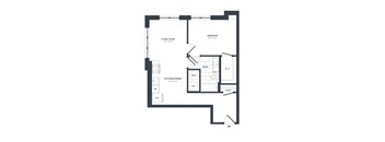 1T Floor Plan at The Vale at the Parks, District of Columbia