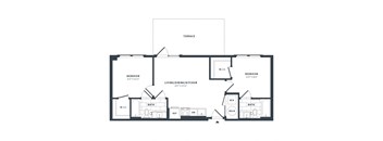 2E Floor Plan at The Vale at the Parks, Washington, 20012  