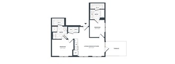 2G Floor Plan at The Vale at the Parks, Washington, DC  
