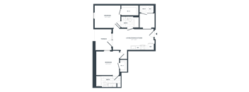 2J Floor Plan at The Vale at the Parks, Washington, DC 20012  