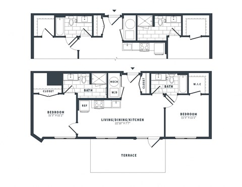 2K Floor Plan at The Vale at the Parks, Washington  