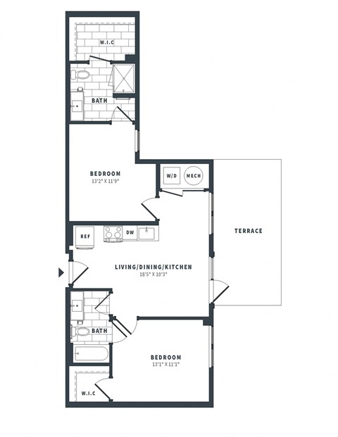 2L Floor Plan at The Vale at the Parks, District of Columbia  