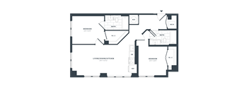 2P Floor Plan at The Vale at the Parks, Washington, DC  