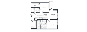 2R Floor Plan at The Vale at the Parks, Washington, DC  