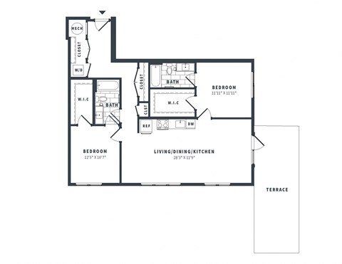 2W Floor Plan at The Vale at the Parks, District of Columbia  