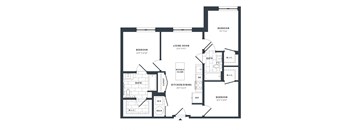 3A Floor Plan at The Vale at the Parks, District of Columbia, 20012