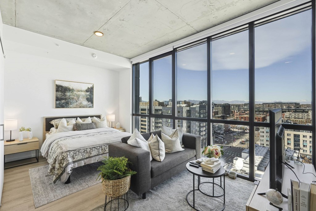 Bedroom at Velaris Living Apartments, Denver, CO, 80205