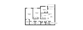 C4 floorplan at Vistas of Annandale, Virginia