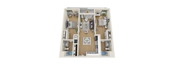 Alto Floorplan at Sora Apartments, Inglewood, California, 90302