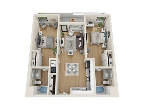 Alto Floorplan at Sora Apartments, Inglewood, California, 90302
