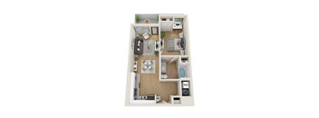 Cirrus Floorplan at Sora Apartments, Inglewood, California