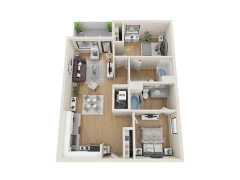 Cumulus Floorplan at Sora Apartments, Inglewood, CA, 90302