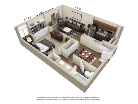 A2 Floor Plan at The Lex At Lowry, Denver, CO