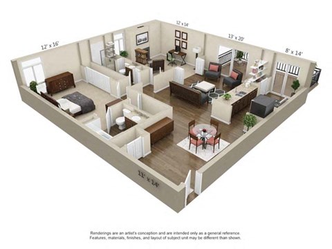 B9 Floor Plan at The Lex At Lowry, Colorado, 80224
