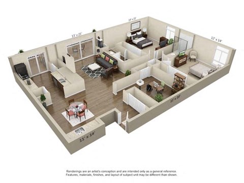 C4 Floor Plan at The Lex At Lowry, Colorado, 80224