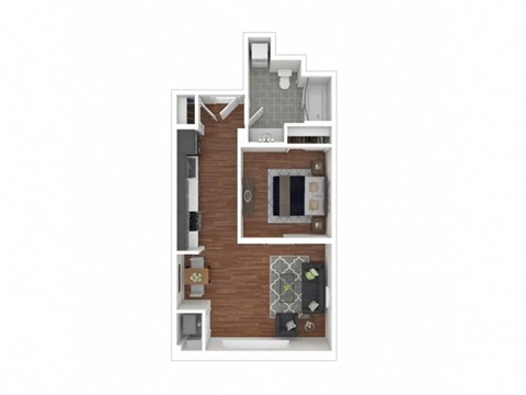 1G Floor Plan at Eleven Fifty Clay Street, Oakland