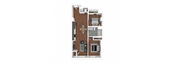 2E Floor Plan at Eleven Fifty Clay Street, Oakland  