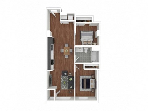 2E Floor Plan at Eleven Fifty Clay Street, Oakland  