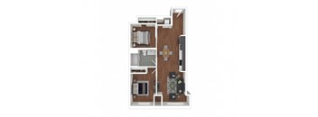 2E Floor Plan at Eleven Fifty Clay Street, Oakland