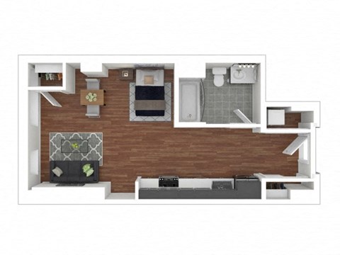 SD Floor Plan at Eleven Fifty Clay Street, California