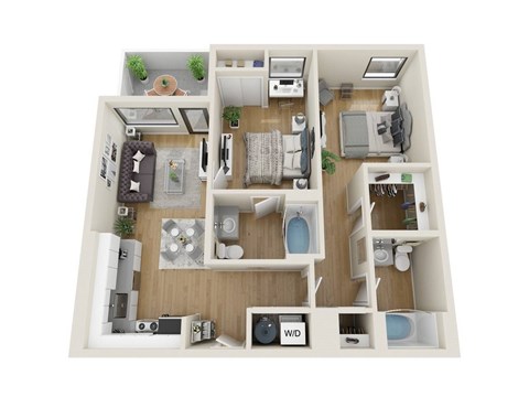 Strato Floorplan at Sora Apartments, Inglewood, CA