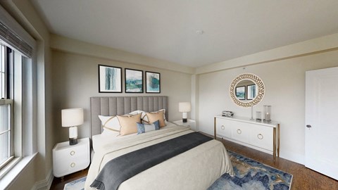 Sun Filled Bedroom at The Regent Apartments, Brookline, MA