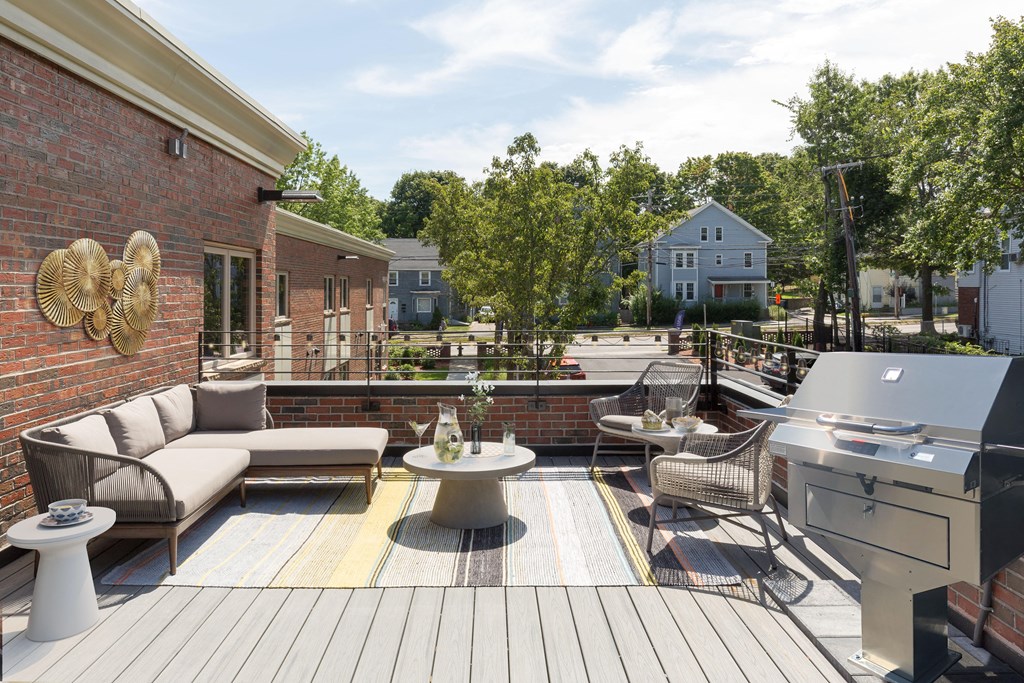 Relaxing Rooftop Patio with Grill at 735 Truman, Hyde Park, MA, 02136