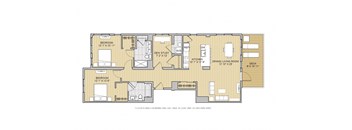 2 Bed 2 Bath 28b1365 1,365 Sq.Ft. Floor Plan at 28 Austin St, Newton, MA, 02460