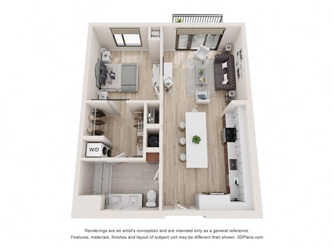 a 3 bedroom floor plan with a bedroom and a living room