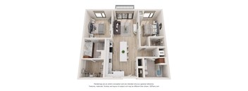 a 3 bedroom floor plan with a bedroom and a living room