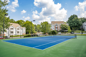Lighted Tennis Court at Cambridge Apartments, North Carolina
