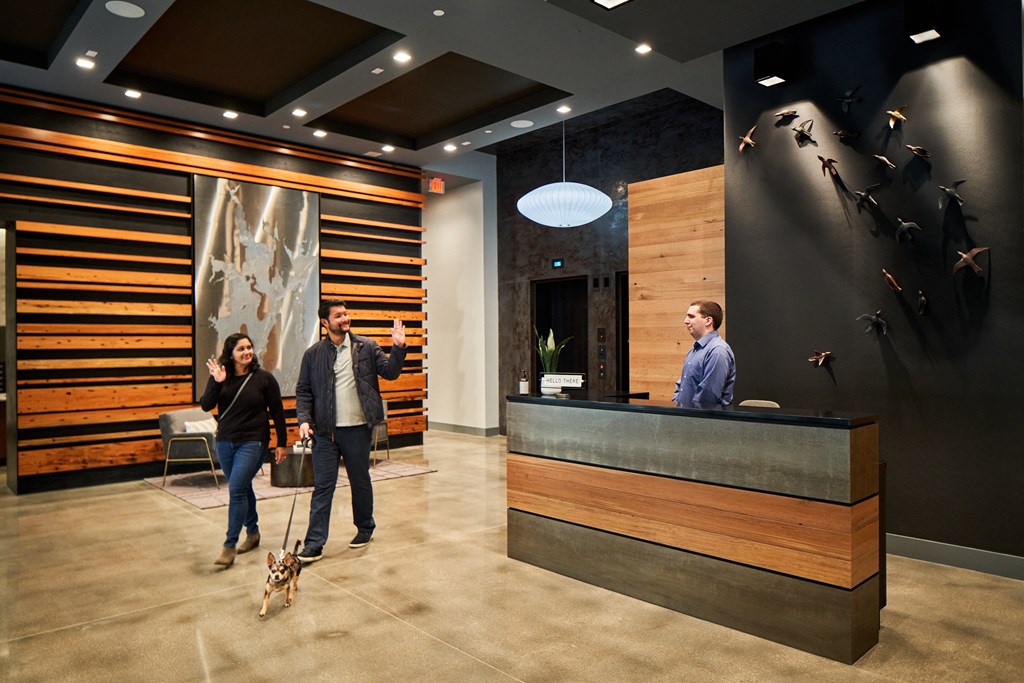 Residents in Lobby at Nightingale, Providence RI