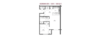 1 Bedroom 1 Bathroom Den