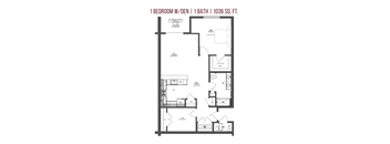 1 Bedroom, 1 Bathroom w/ Den