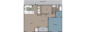 1 Bedroom 1 Bathroom G