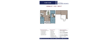 digital drawing of 2 bedroom 2 bath