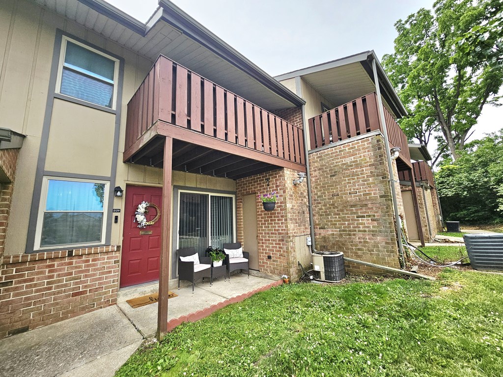 Private Entrance and Deck at The Townhomes at Spring Valley