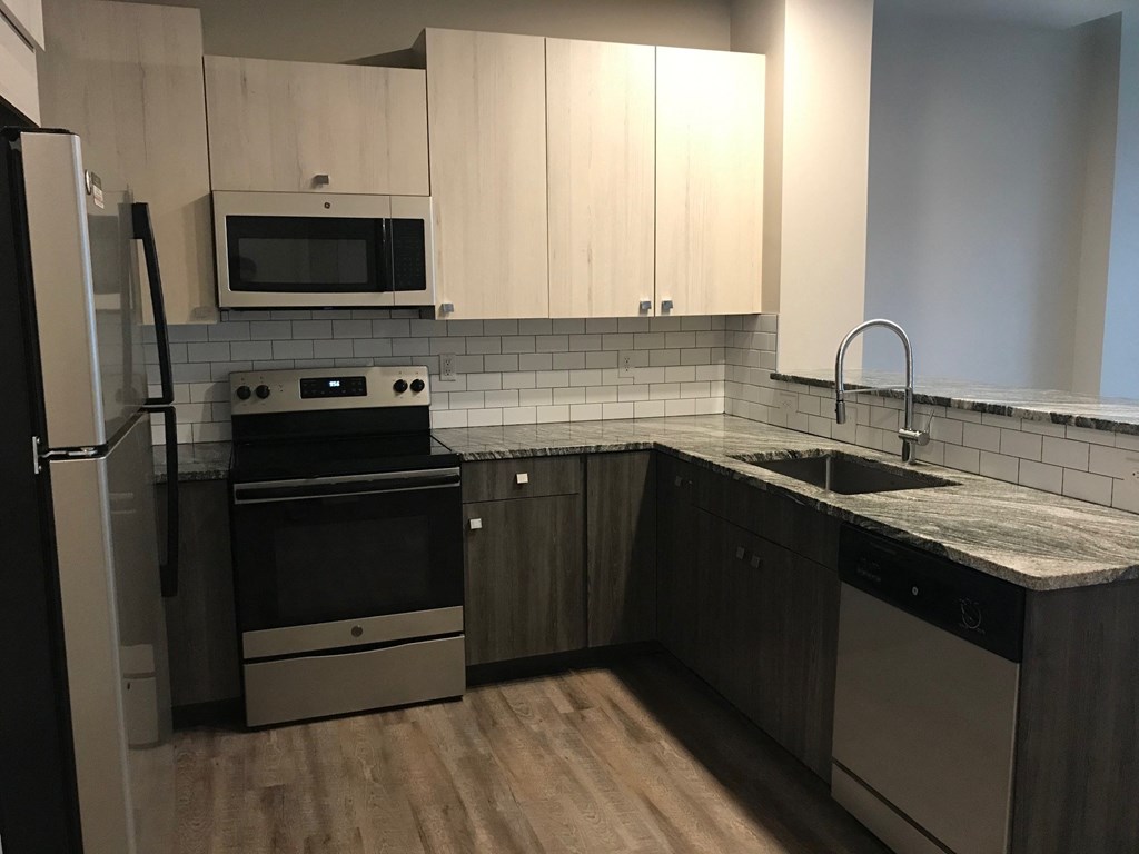 Kitchen at the lofts at narrow in west reading pa