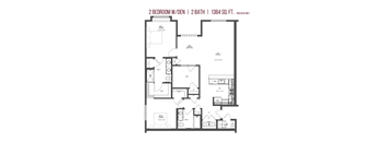 2 Bedrooms 2 Bathrooms Den