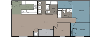 2 Bedroom 2 Bathroom G