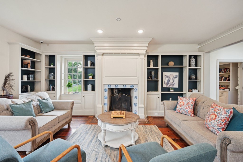 Clubhouse with gorgeous fireplace at The Reserve at Gring's Mill