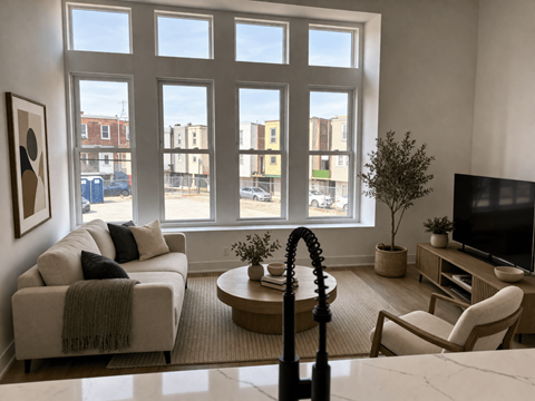 Kitchen Overlooking Living Space at Bell Tower Community
