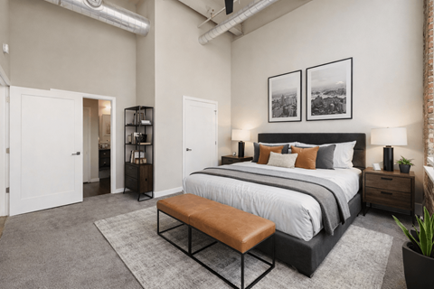 Primary Bedroom at Lofts at Narrow