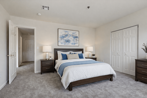 Primary Bedroom at Maidencreek Village Apartments